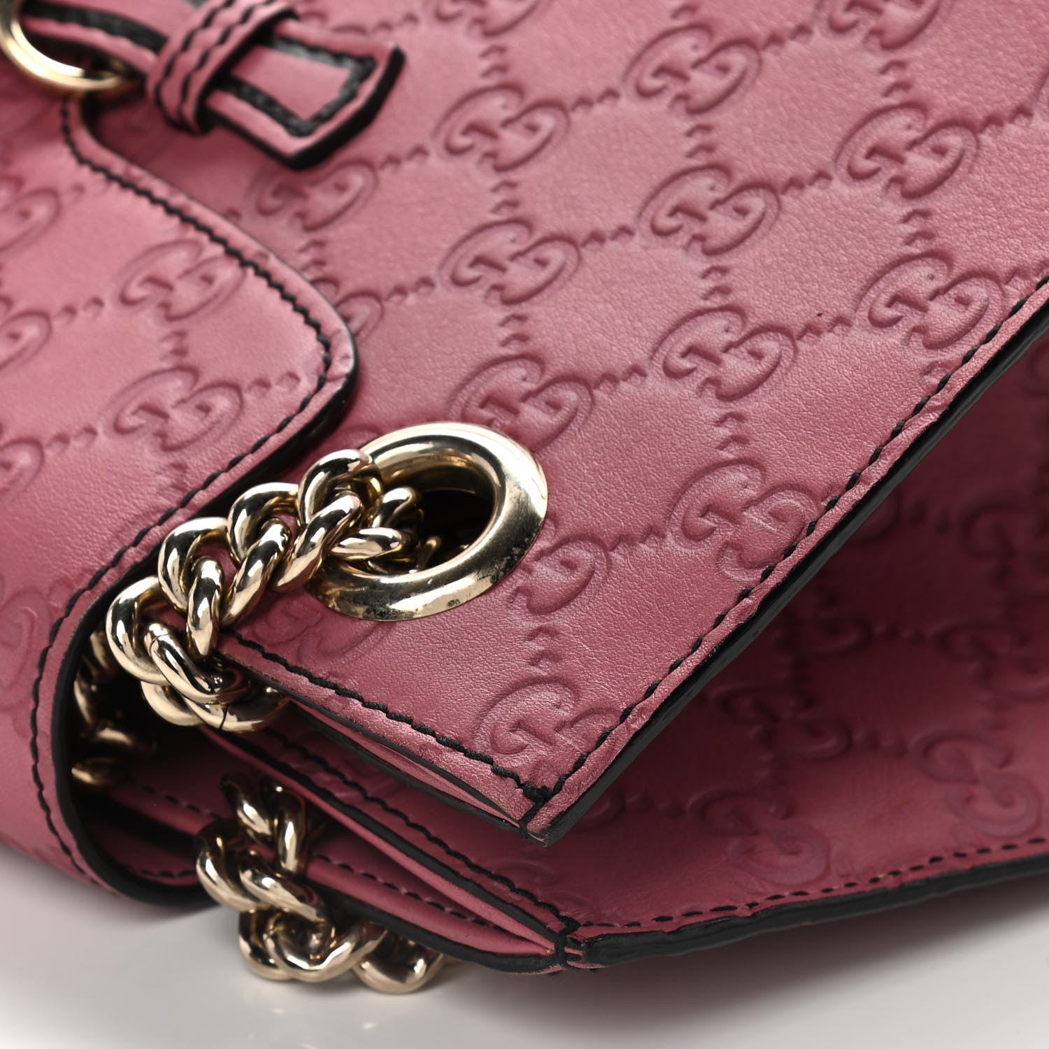 Gucci Guccissima Large Emily Chain Shoulder Bag Peonia Flower 14 of 20
