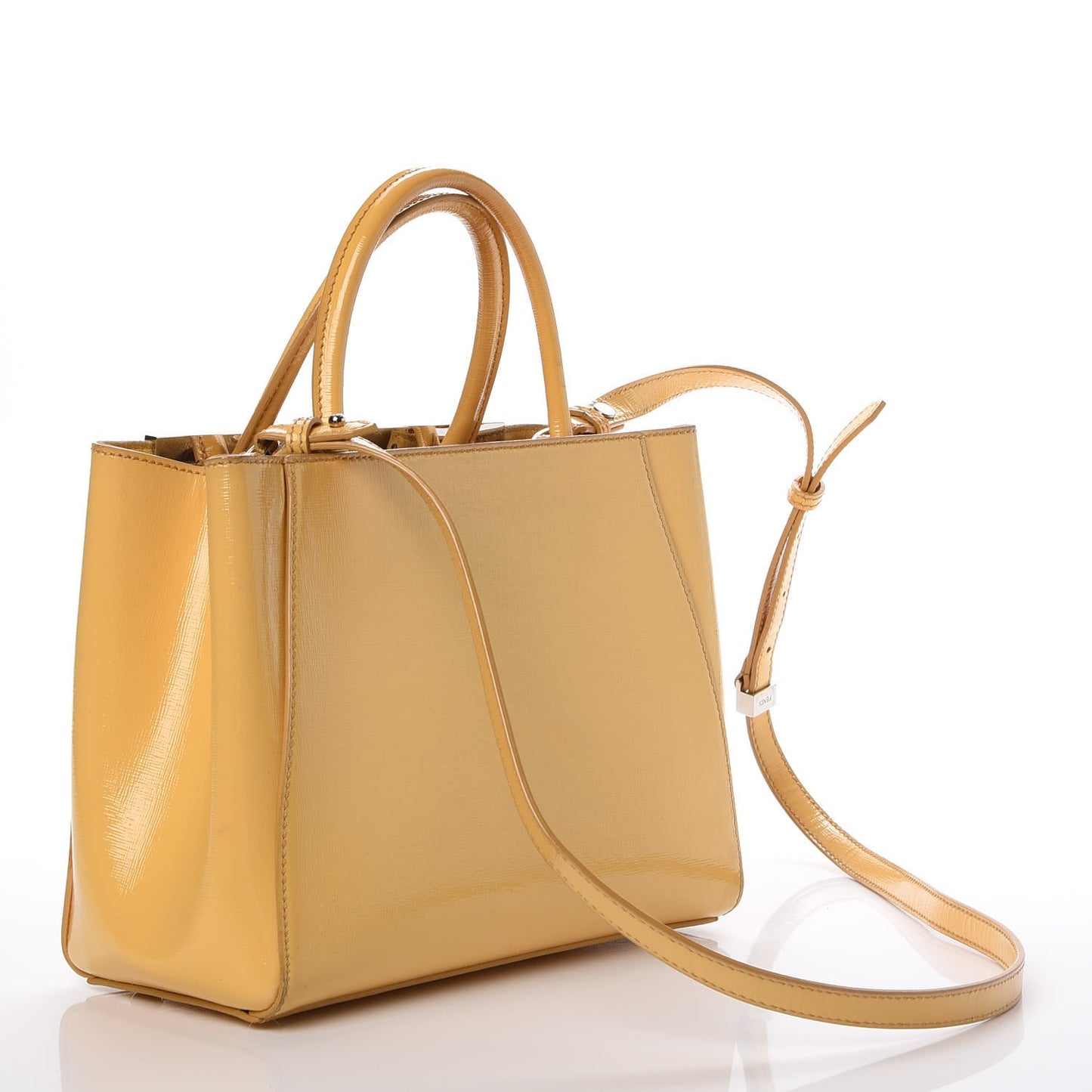 Vitello Vernice Camoscio Petite 2Jours Tote Alchemy Yellow
