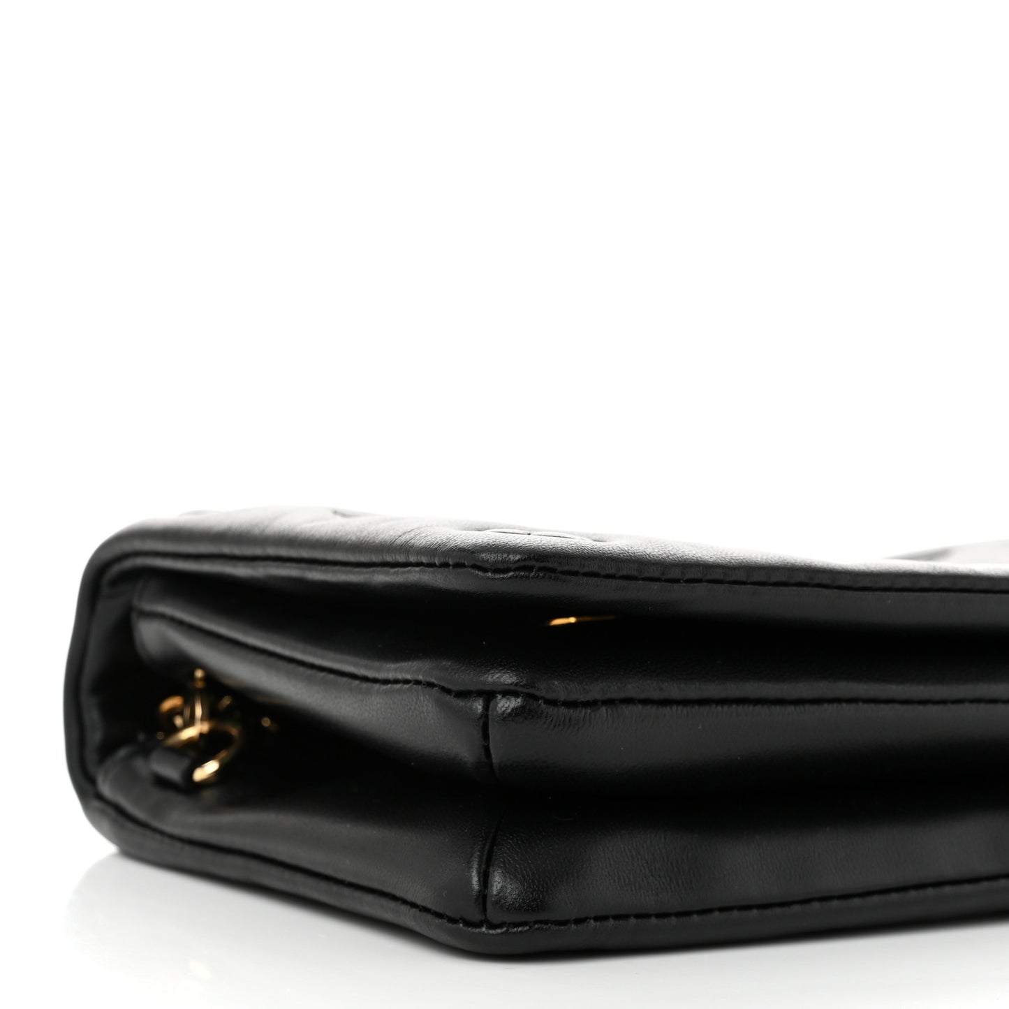 Lambskin Embossed Monogram Pochette Coussin Black