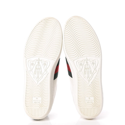 Gucci Calfskin Ayers Kingsnake Embroidered Mens Ace Sneakers 9.5 Green Red 7 of 13