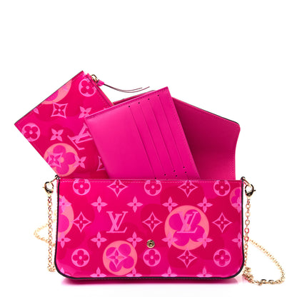 Louis Vuitton Vernis Valentine Pochette Felicie Chain Wallet Fuchsia 12 of 13