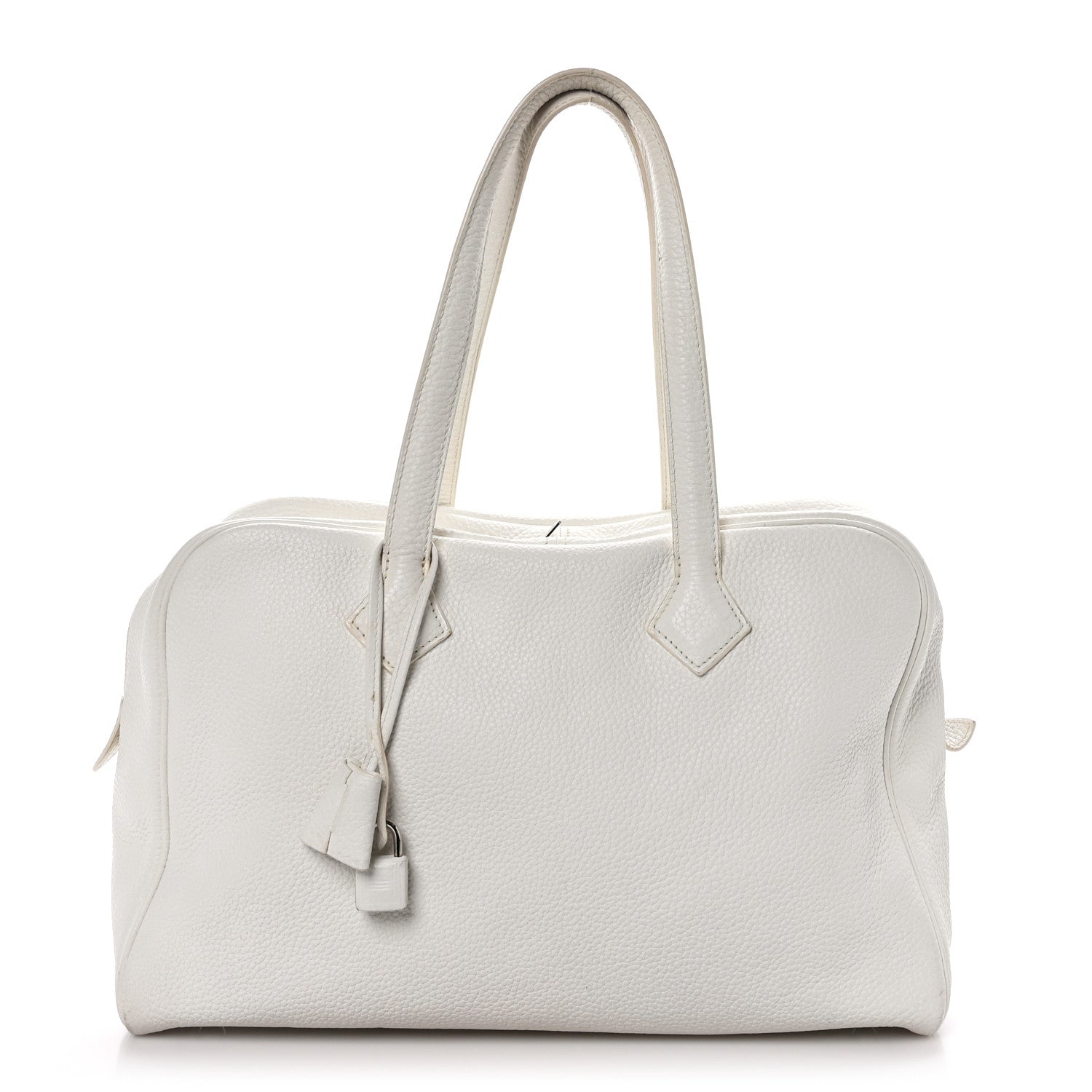 Hermes Taurillon Clemence Victoria II 35 White 1 of 13