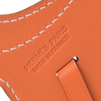Hermes Swift Paddock Selle Horse Saddle Bag Charm Orange 3 of 3