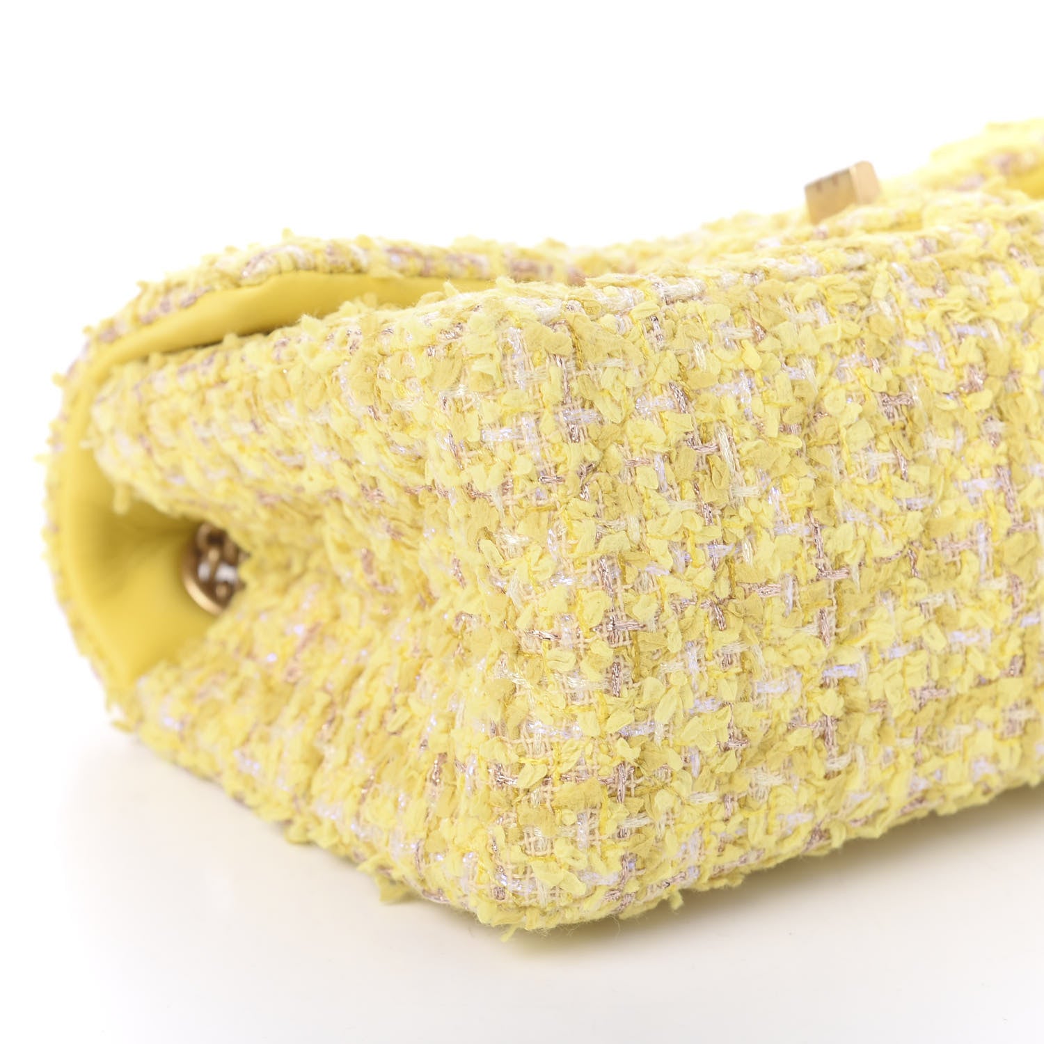 Chanel Tweed Quilted 2.55 Reissue Mini Flap Yellow 7 of 12