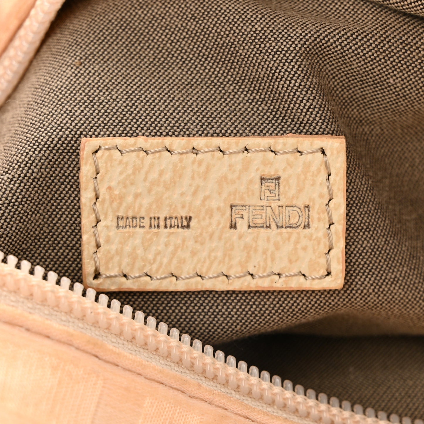 Zucca Cinghiale Medium Zip Code Shopping Tote Beige