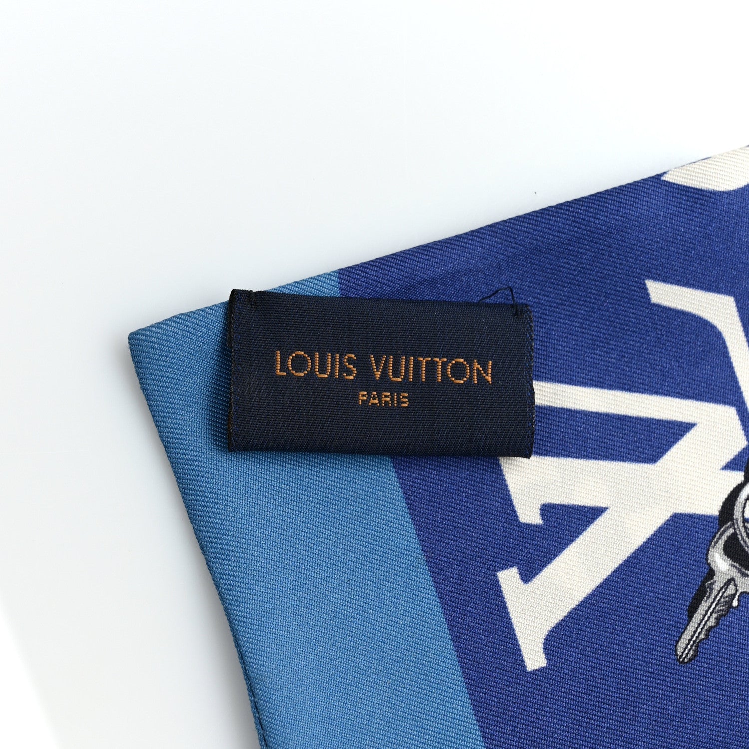 Louis Vuitton Silk Monogram Escale Confidential Bandeau Blue 3 of 5