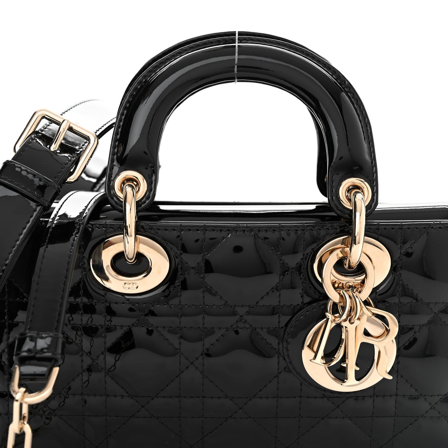 Christian Dior Patent Cannage Small Lady D-Joy Black 8 of 14