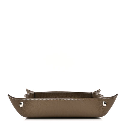 Hermes Taurillon Clemence Mises et Relances Change Tray Etoupe 3 of 6