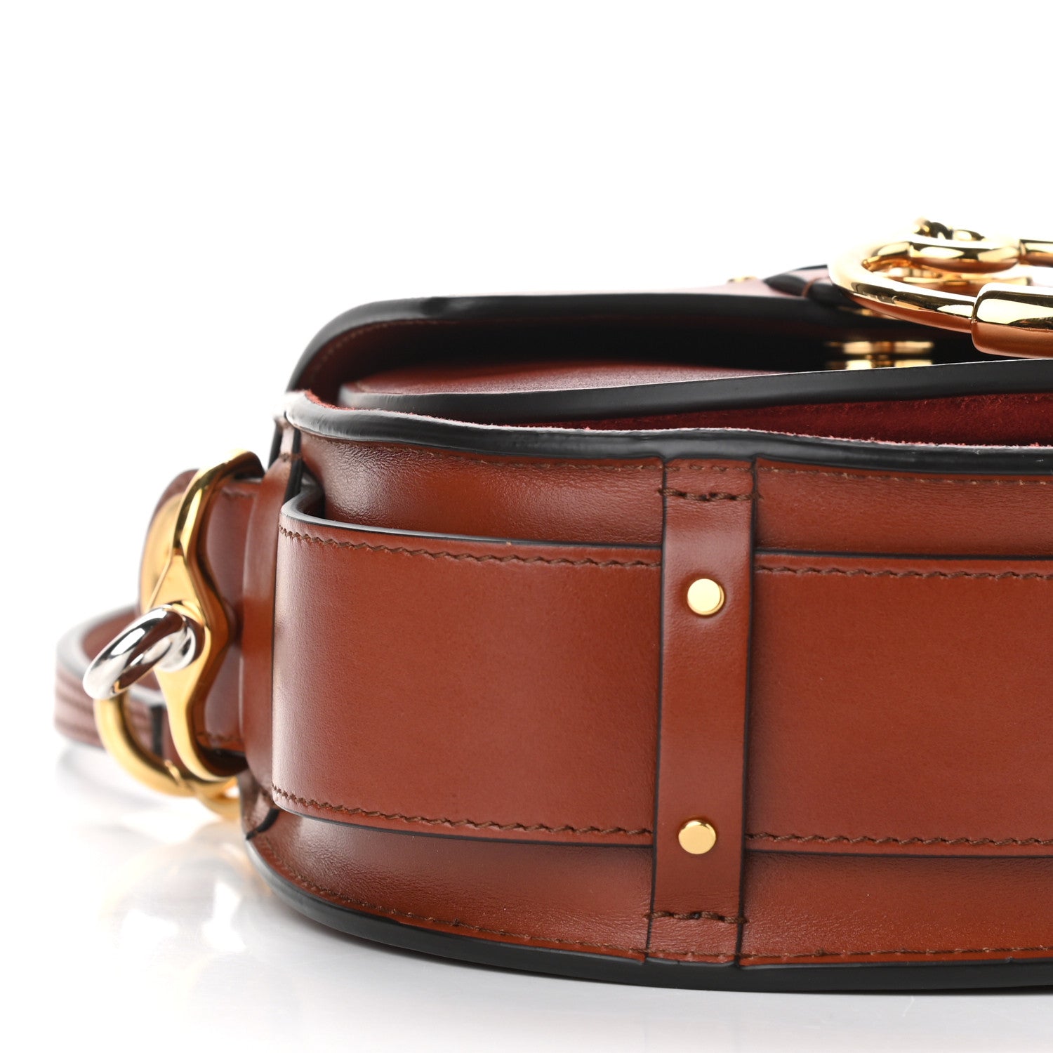 Chloe Calfskin Small Tess Bag Sepia Brown 8 of 10