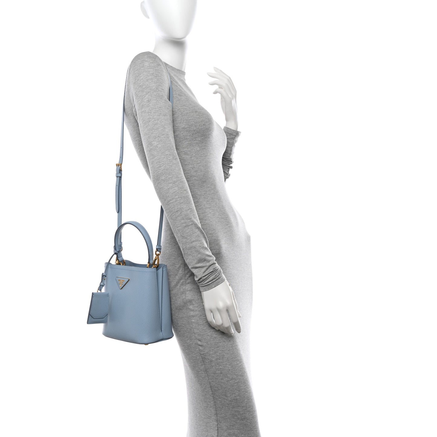 Saffiano Cuir Calfskin Small Panier Bucket Bag Astrale