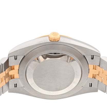 Rolex Stainless Steel 18K Yellow Gold Diamond 41mm Oyster Perpetual Datejust Watch Black 126333 4 of 5