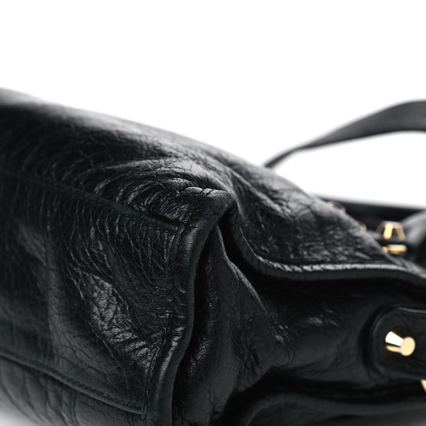 Agneau Classic Gold Hardware Mini City Black