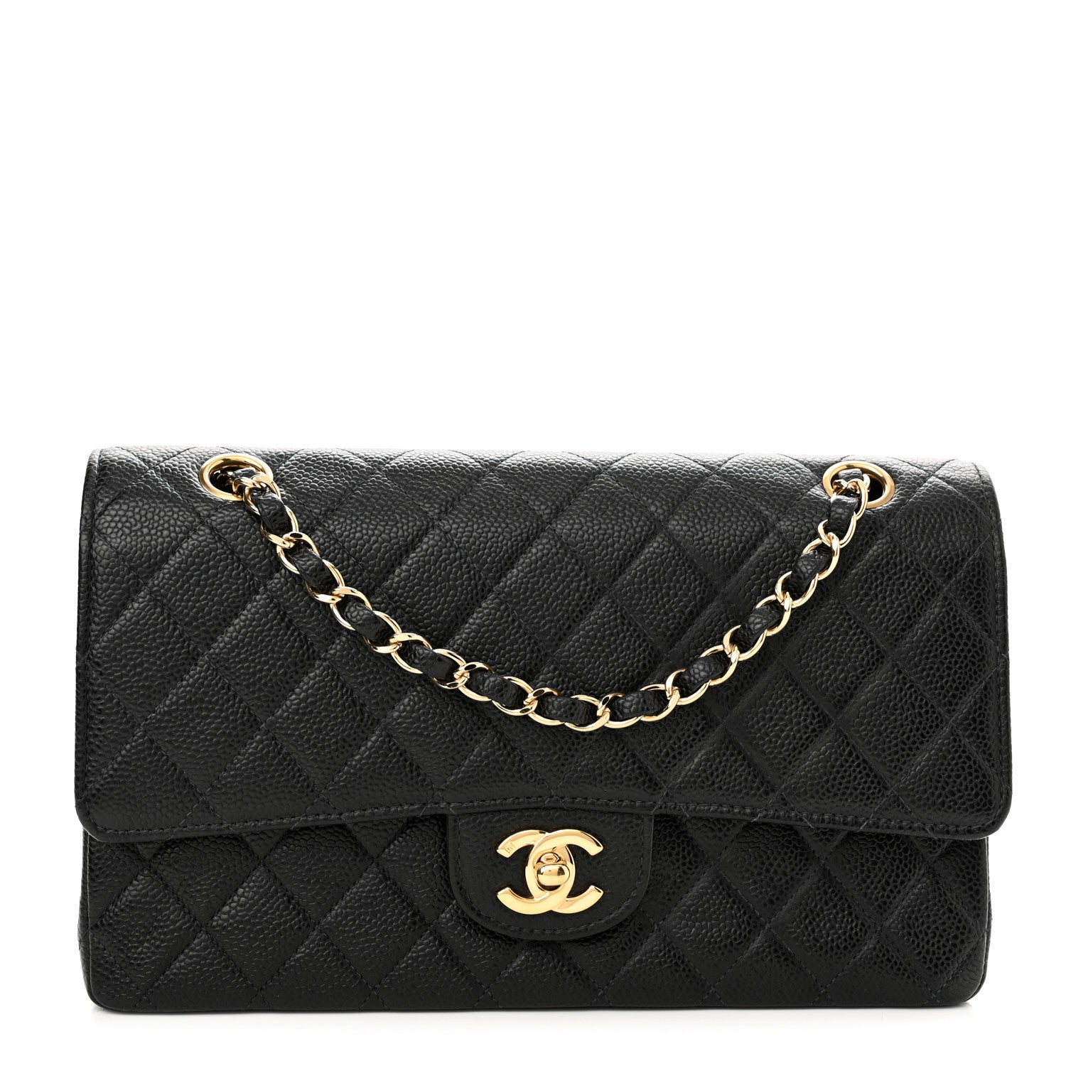 Chanel Caviar Quilted Medium Double Flap Black 1 of 10