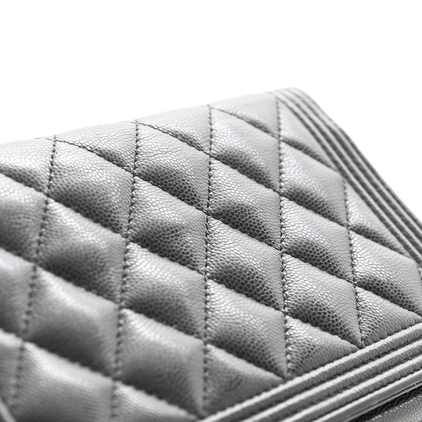 Caviar Quilted Boy Wallet On Chain WOC Black