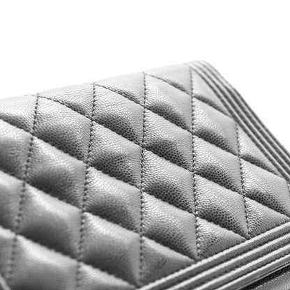 Chanel Caviar Quilted Boy Wallet On Chain WOC Black 13 of 15