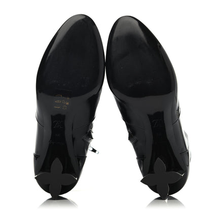 Louis Vuitton Patent Silhouette Ankle Boots 39 Black 4 of 4