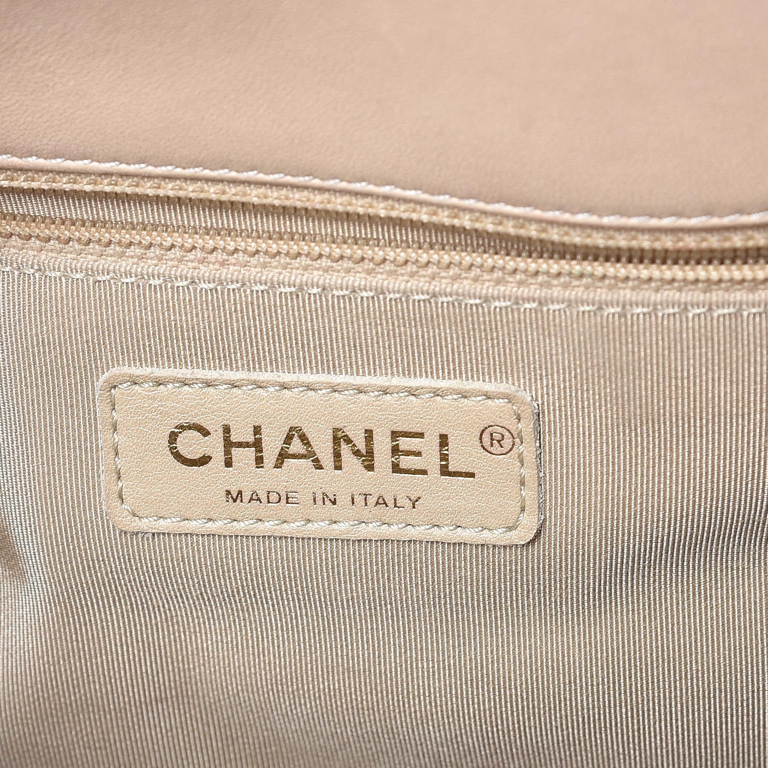 Chanel Lambskin Quilted Elegant CC Shopping Tote Beige Black 6 of 19