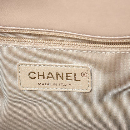 Chanel Lambskin Quilted Elegant CC Shopping Tote Beige Black 6 of 19