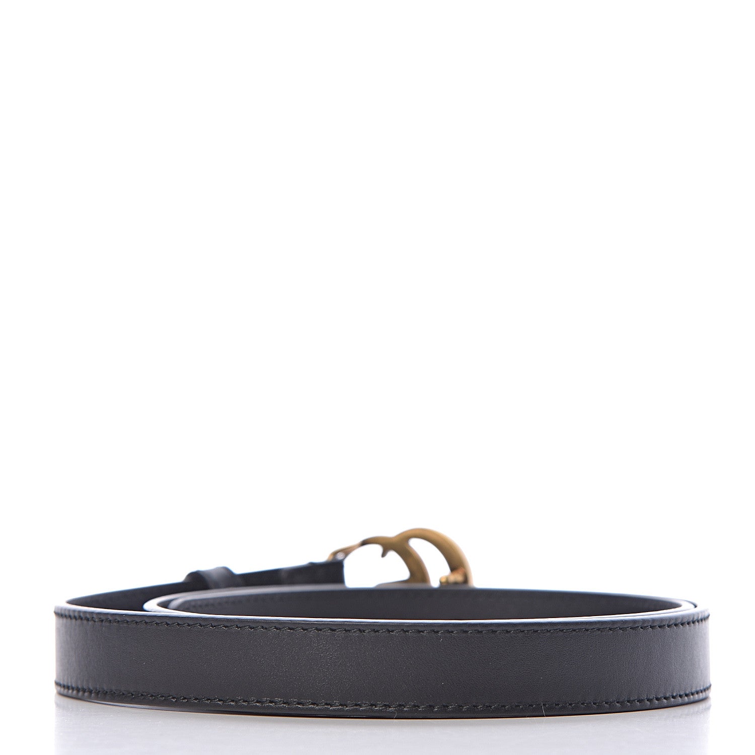 Gucci Calfskin Double G 20mm Belt 80 32 Black 3 of 6