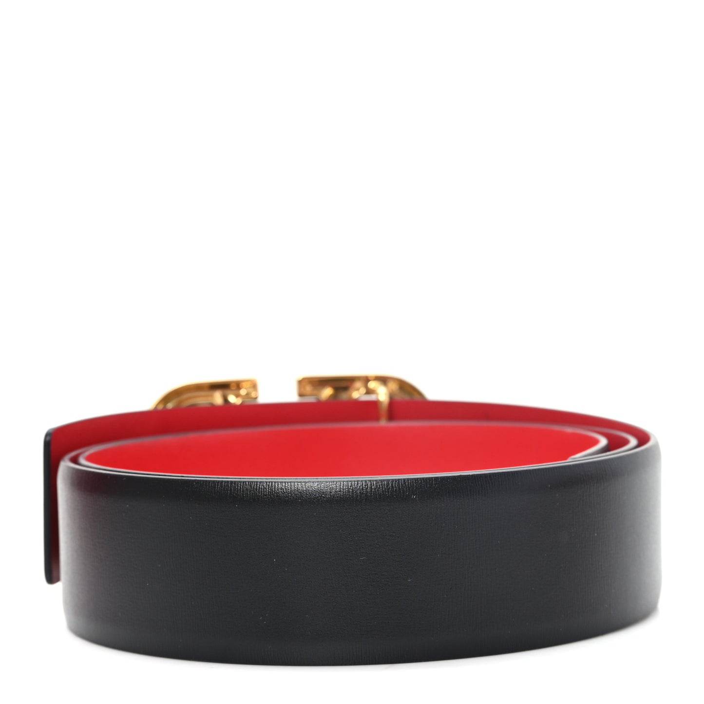 Glossy Calfskin VLogo Reversible 30mm Belt 95 38 Black Rouge Pur