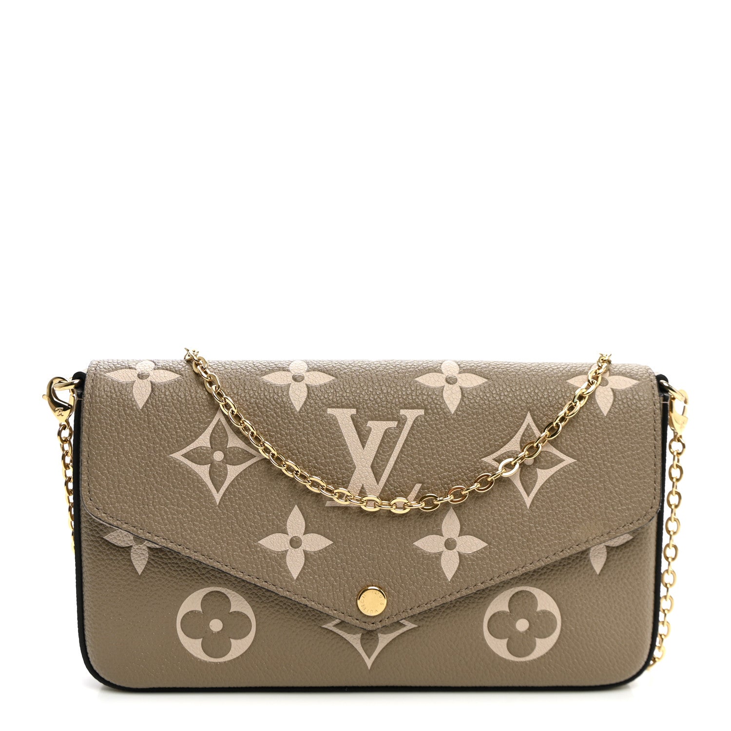 Louis Vuitton Empreinte Monogram Giant Felicie Pochette Tourterelle Creme 1 of 9