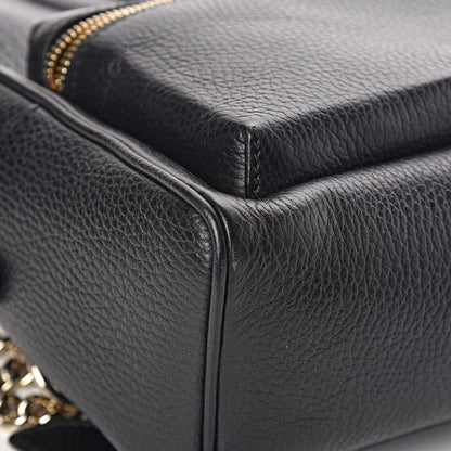 Gucci Pebbled Calfskin Soho Chain Backpack Black 10 of 12