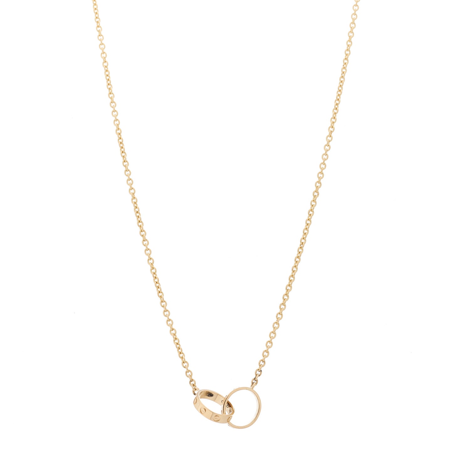 18K Yellow Gold Interlocking LOVE Necklace