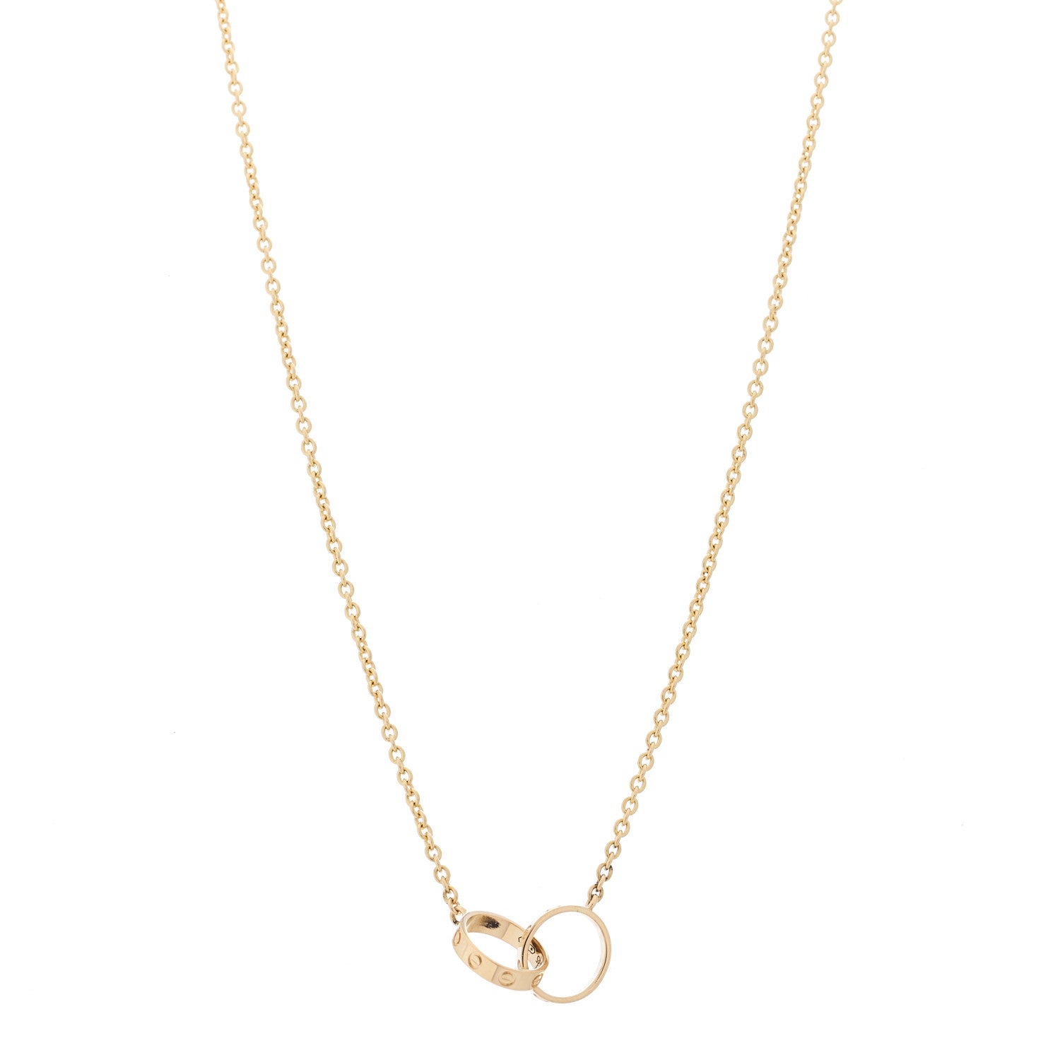 Cartier 18K Yellow Gold Interlocking LOVE Necklace 1 of 6