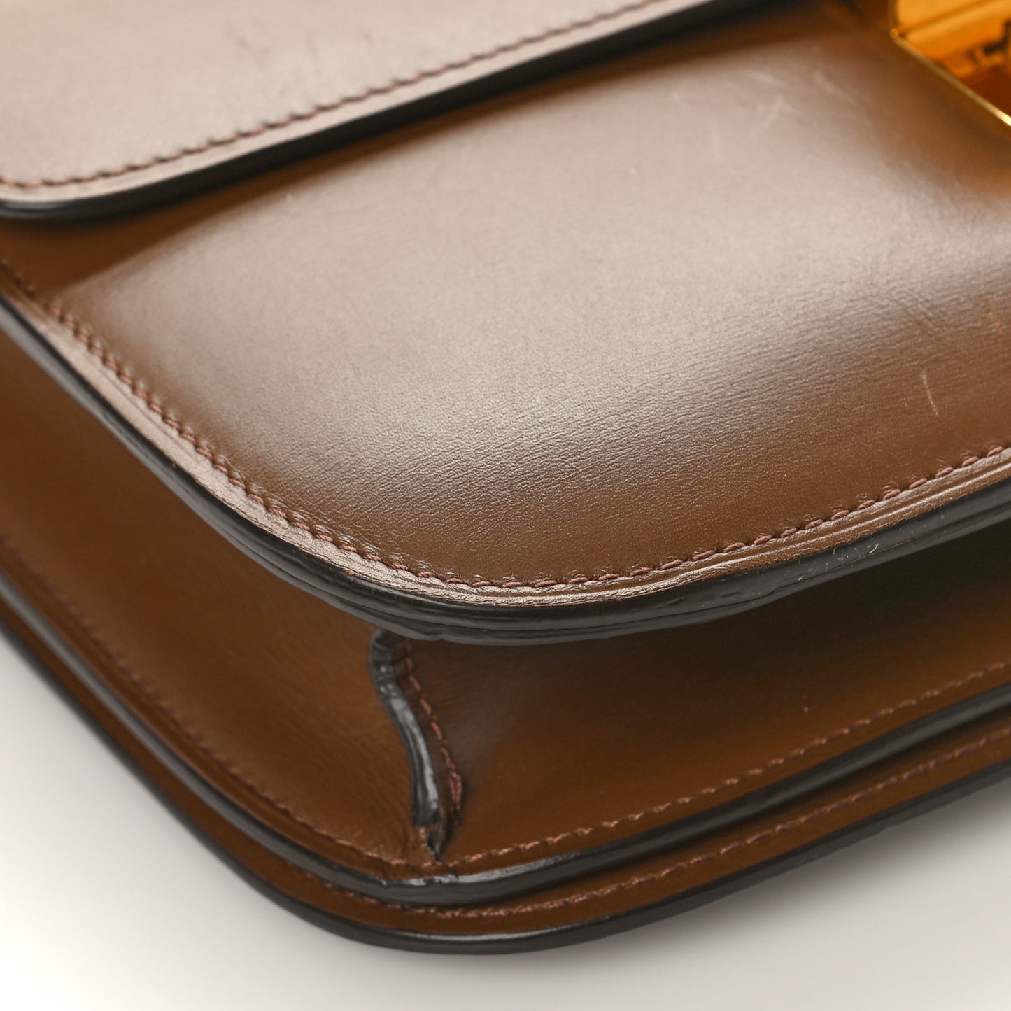 Box Calfskin Medium Classic Box Flap Bag Camel