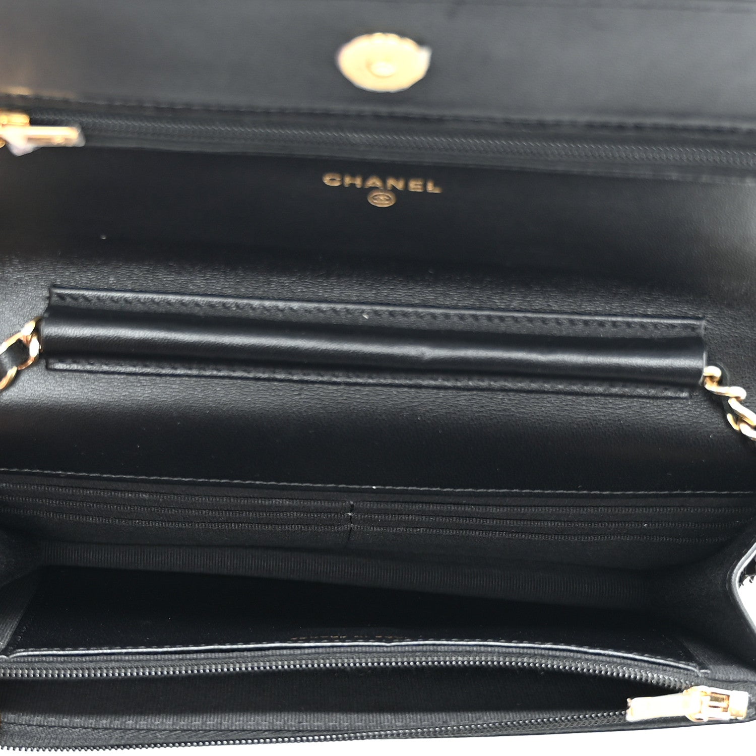 Chanel Lambskin Quilted Enamel Coco Casino Wallet On Chain WOC Black 5 of 11