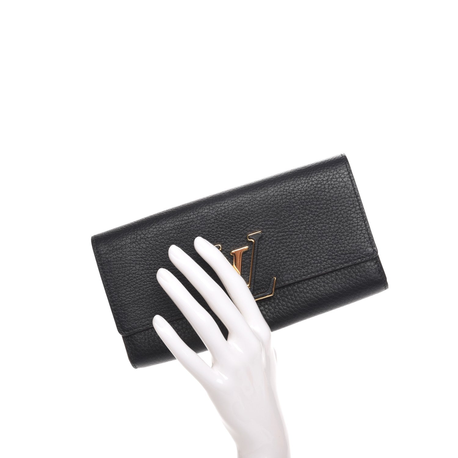 Louis Vuitton Taurillon Capucines Wallet Black 2 of 8