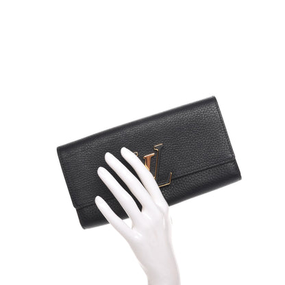 Louis Vuitton Taurillon Capucines Wallet Black 2 of 8