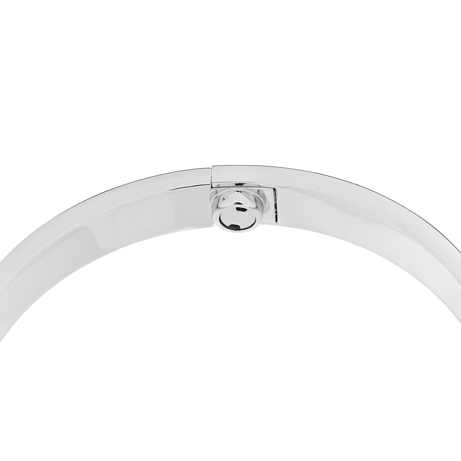 Cartier 18K White Gold 4 Diamond Love Bracelet 17 7 of 7