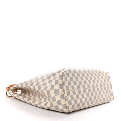 Louis Vuitton Damier Azur Graceful MM Rose Ballerine 4 of 9