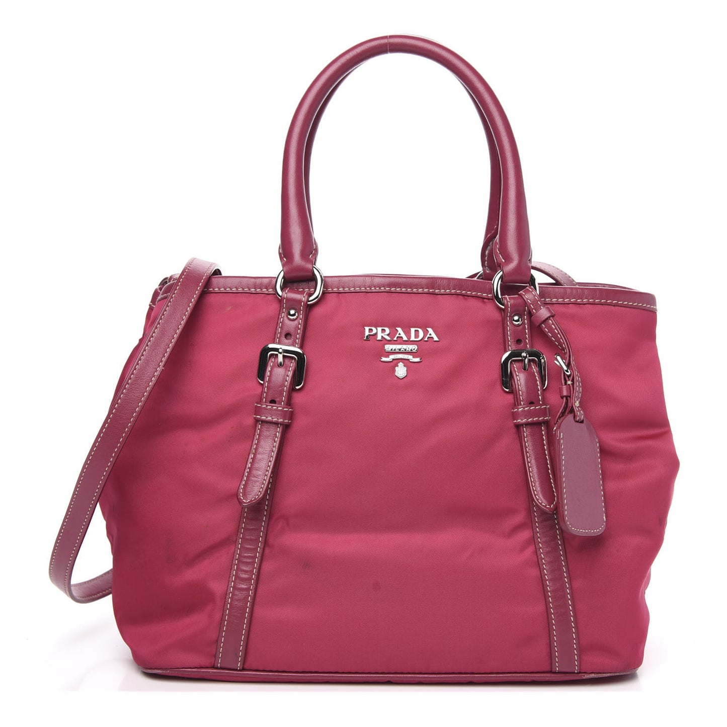 Tessuto Nylon Soft Calf Small Tote Ibisco