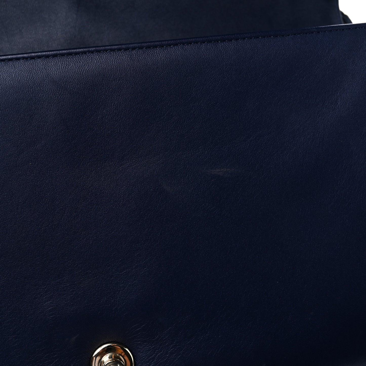 Lambskin Quilted New Medium Boy Flap Dark Blue
