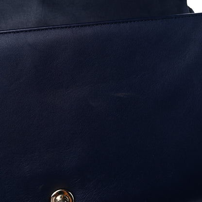 Chanel Lambskin Quilted New Medium Boy Flap Dark Blue 14 of 16