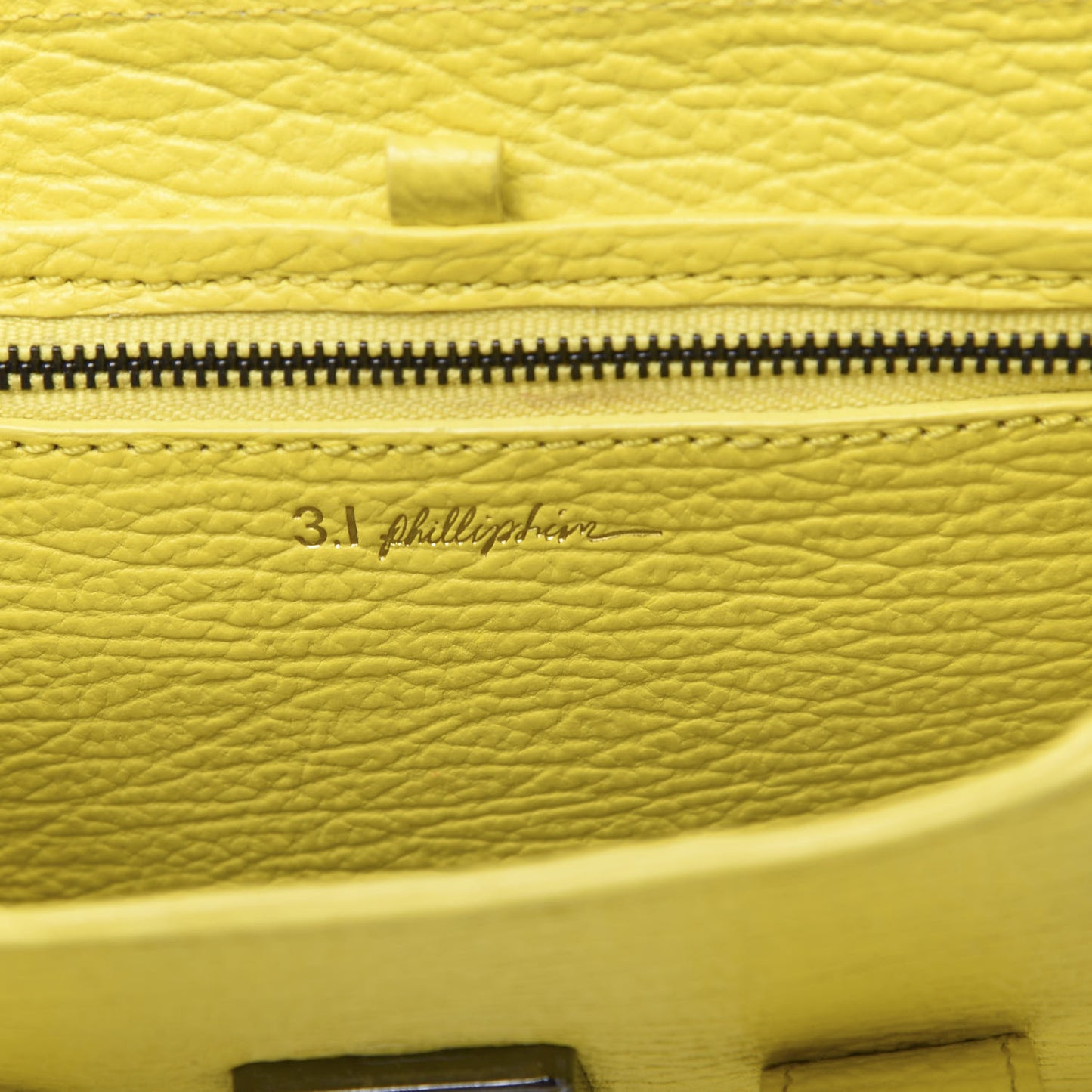 3.1 Textured Calfskin Mini Pashli Satchel Yellow