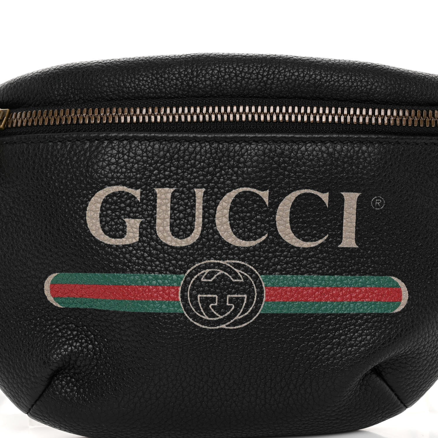 Gucci Grained Calfskin Small Logo Belt Bag Black 8 of 11