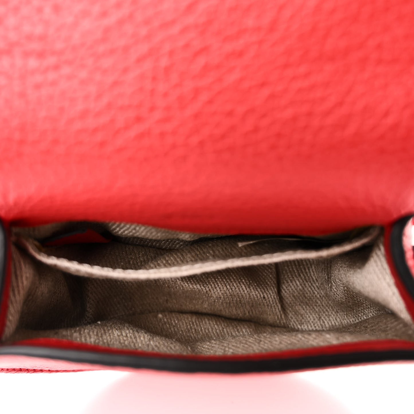 Calfskin Nano Marcie Saddle Bag Red Flame