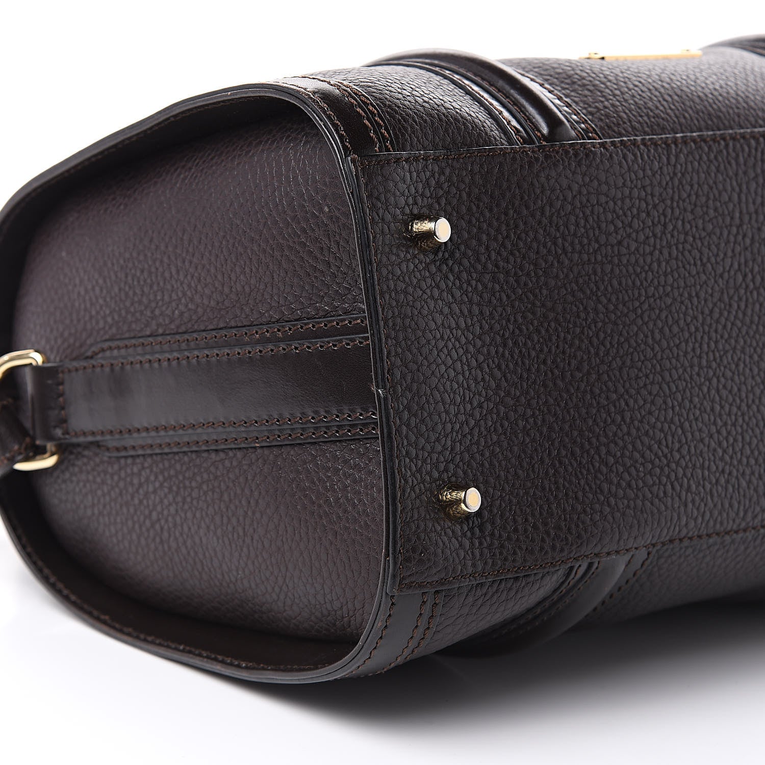 Burberry Grainy Calfskin Medium Alchester Bowling Bag Dark Chocolate 8 of 16