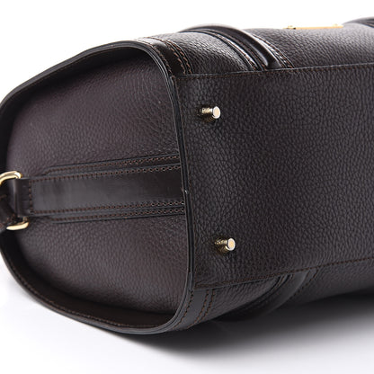 Burberry Grainy Calfskin Medium Alchester Bowling Bag Dark Chocolate 8 of 16