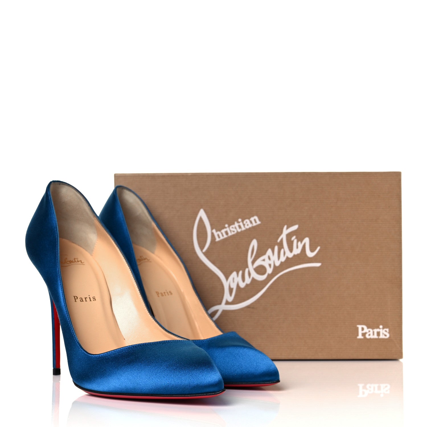 Christian Louboutin Satin Corneille 100 Pumps 40 Positano 8 of 8