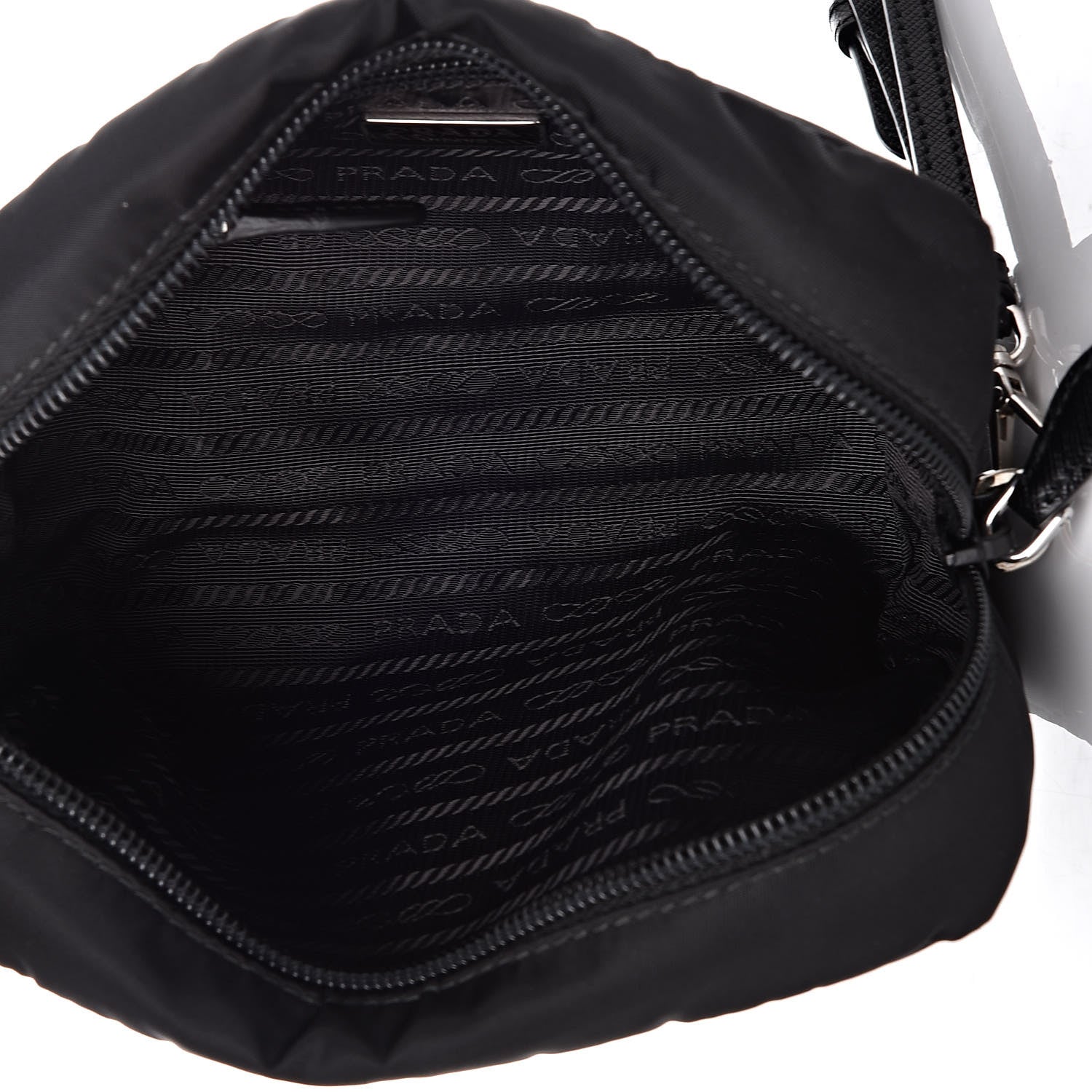 Prada Tessuto Nylon Wristlet Black 7 of 9