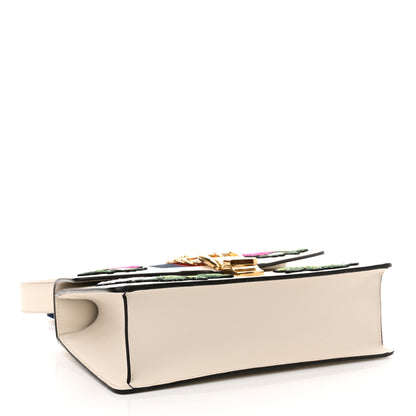 Gucci Calfskin Embroidered Small Sylvie Shoulder Bag White 4 of 11