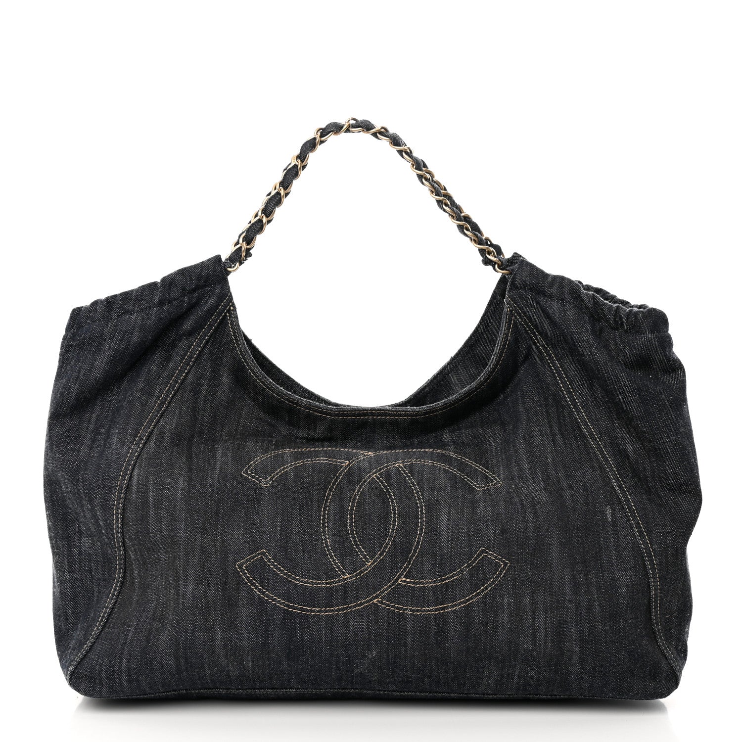 Chanel Denim XL Coco Cabas Tote Blue 3 of 13