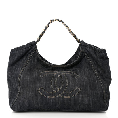 Chanel Denim XL Coco Cabas Tote Blue 3 of 13