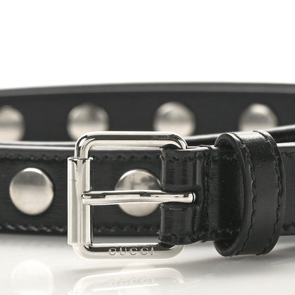 Gucci Calfskin Slim Studded Belt 100 40 Black 3 of 3