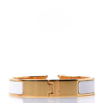 Hermes Enamel Narrow Clic Clac H Bracelet White 4 of 8