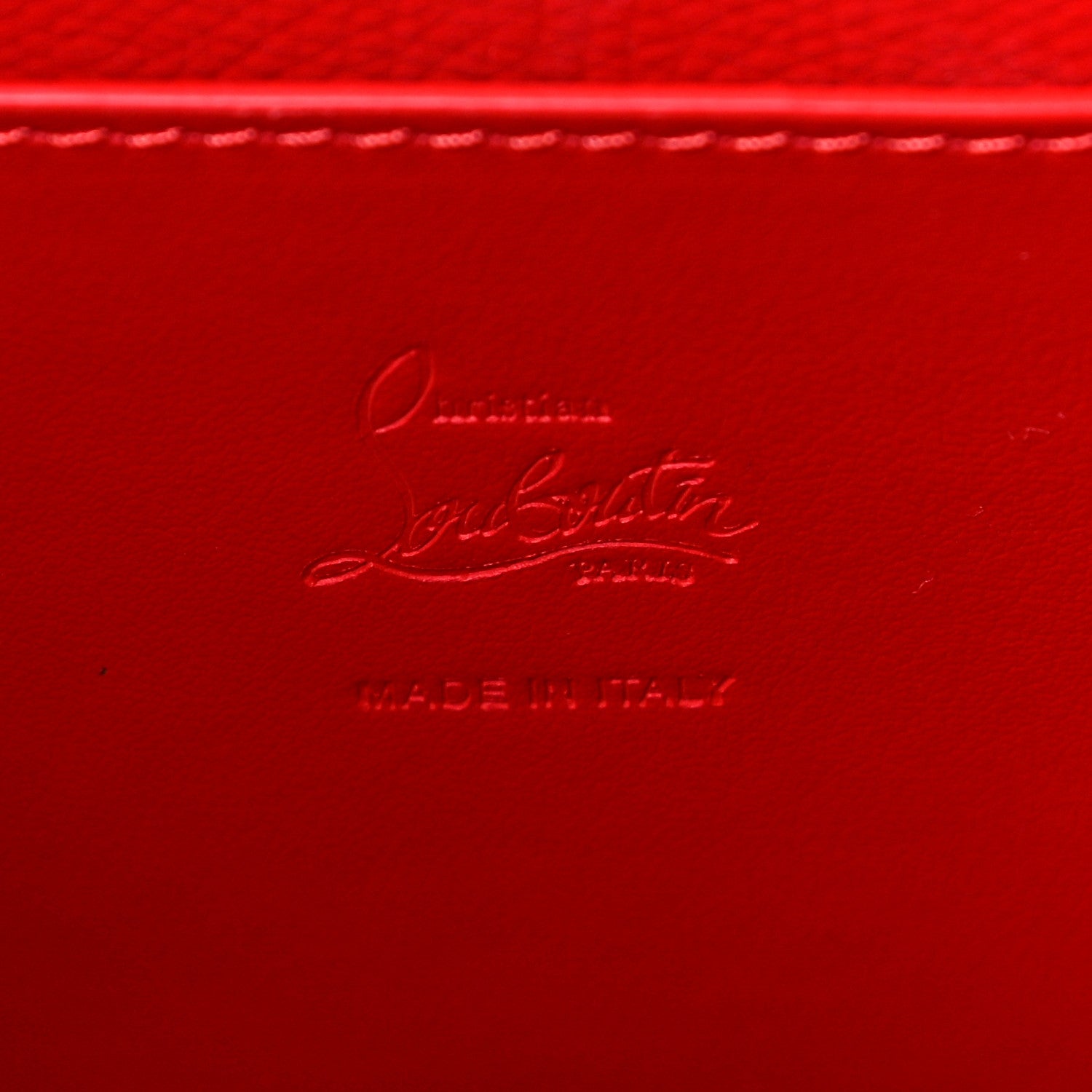 Christian Louboutin Crocodile Embossed Calfskin Spiked Small Cabarock Shopper Tote Red 6 of 6